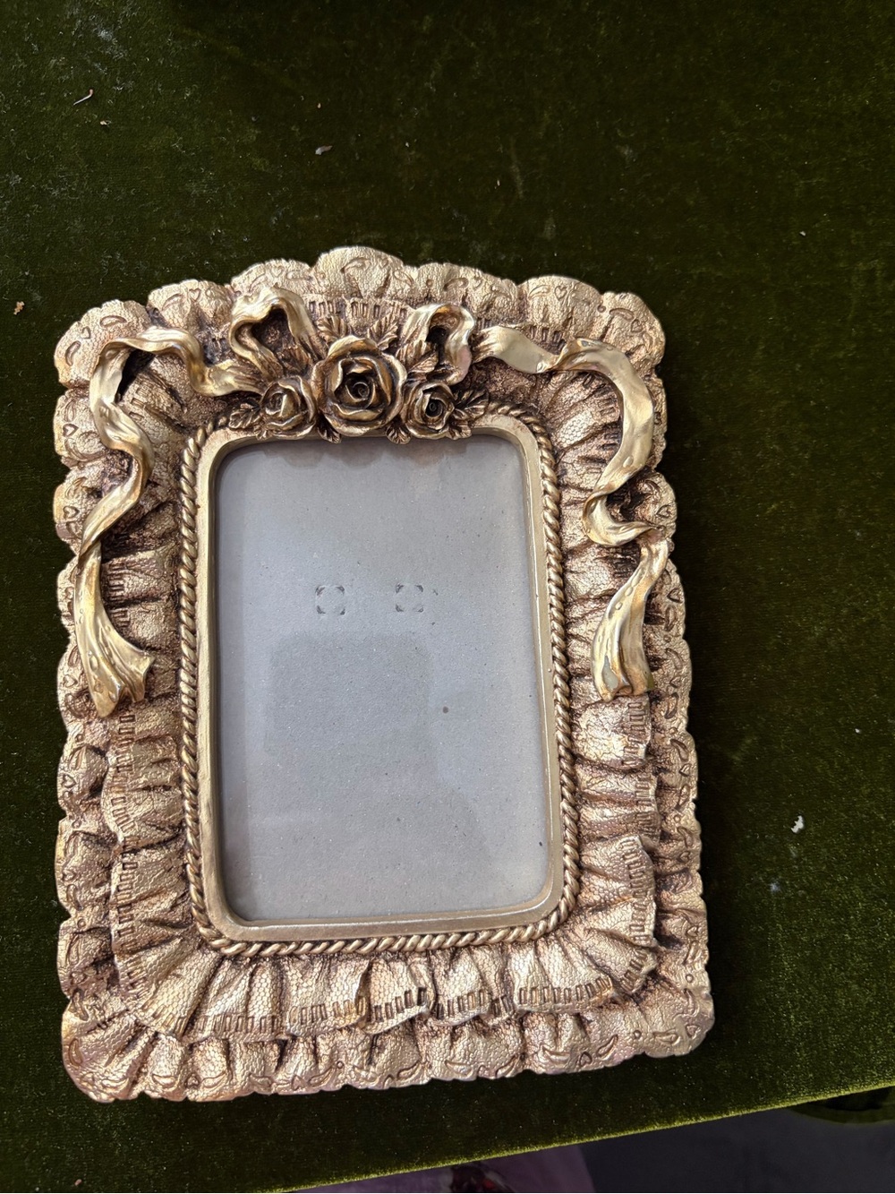 Gold Ornate Floral Tabletop Picture Frame - Classic Home Accent
